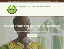 Tablet Screenshot of newlifeprojectinc.org